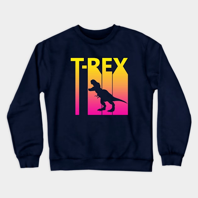 Retro 1980s Tyrannosaurus Rex Crewneck Sweatshirt by GWENT